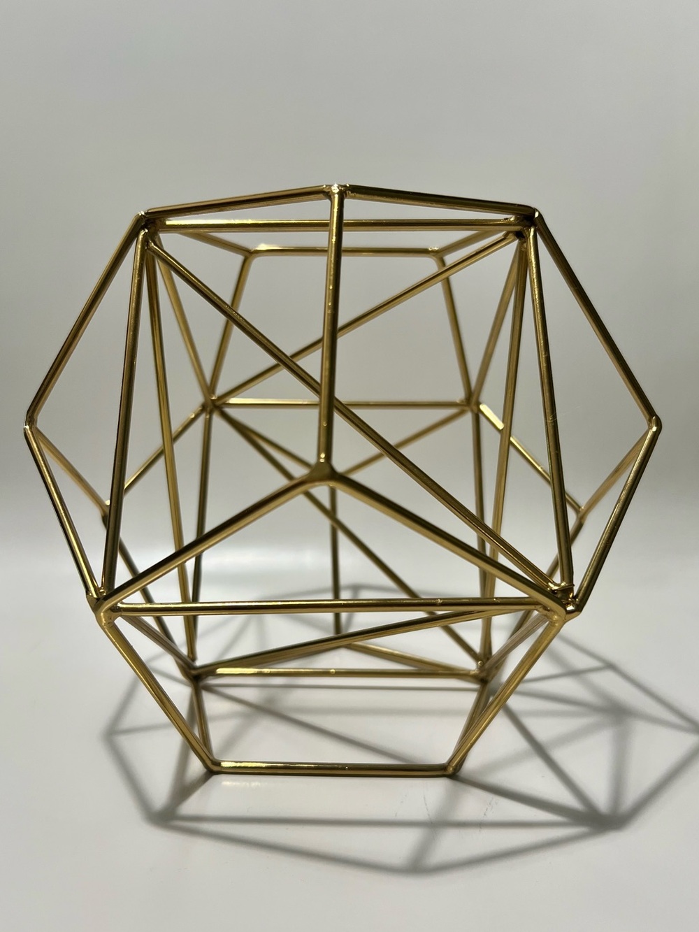 Target Threshold Brass Gold Geometric Sculpture MCM Modern Home Decor Accent